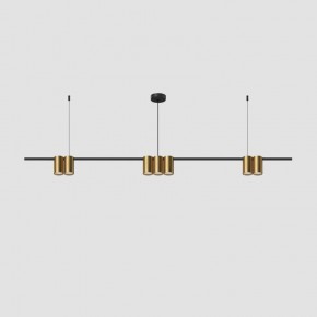 DK4063-BK+SG Подвесной светильник ORBIT, IP20, 7xGU10 LED до 15 Вт, черный + сатинированное золото, алюминий в Лесном - lesnoy.ok-mebel.com | фото 2
