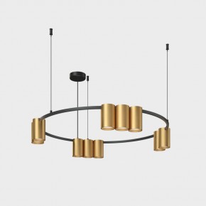 DK4065-BK+SG Подвесной светильник ORBIT , IP20, 10xGU10 LED до 15 Вт, черный + сатинированное золото, алюминий в Лесном - lesnoy.ok-mebel.com | фото 2