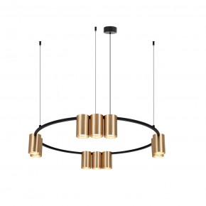 DK4065-BK+SG Подвесной светильник ORBIT , IP20, 10xGU10 LED до 15 Вт, черный + сатинированное золото, алюминий в Лесном - lesnoy.ok-mebel.com | фото 3