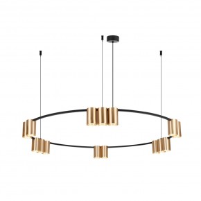 DK4067-BK+SG Подвесной светильник ORBIT, IP20, 15xGU10 LED, до 15 Вт, черный + сатинированное золото, алюминий в Лесном - lesnoy.ok-mebel.com | фото 3