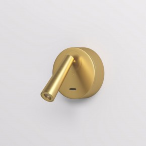 DK5072-SB Бра SHINE WALL со светодиодом, D104*H68, IP20, 3000К, 3W, RA?90, сатинированная латунь, алюминий в Лесном - lesnoy.ok-mebel.com | фото 2