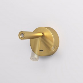 DK5072-SB Бра SHINE WALL со светодиодом, D104*H68, IP20, 3000К, 3W, RA?90, сатинированная латунь, алюминий в Лесном - lesnoy.ok-mebel.com | фото 3