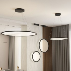 DK6616-BK Подвесной горизонтальный светильник Veil со светодиодом H900 d600 220V 48W 3000-6000K IP20 черный алюминий в Лесном - lesnoy.ok-mebel.com | фото 5
