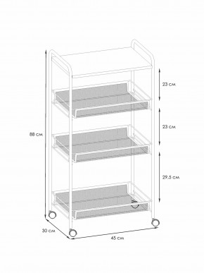 Э 357 С Этажерка "Ладья 34КС" Серый в Лесном - lesnoy.ok-mebel.com | фото 2