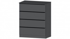 ЭЛЕГАНТ Комод 4 ящика (графит) в Лесном - lesnoy.ok-mebel.com | фото