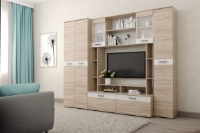 Гостиная Белла (Дуб Сонома/Белый глянец) в Лесном - lesnoy.ok-mebel.com | фото
