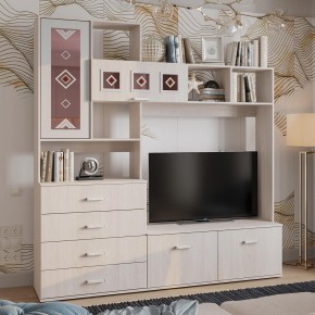 Гостиная Белла центральная секция (ясень белый) в Лесном - lesnoy.ok-mebel.com | фото 3