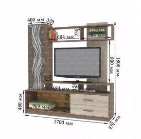 Гостиная Дарья Модульная (Дуб вотан/Белый глянец) в Лесном - lesnoy.ok-mebel.com | фото 5