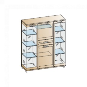 Гостиная Мелисса Композиция 6 (Ясень Асахи) в Лесном - lesnoy.ok-mebel.com | фото 2