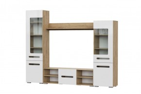 Гостиная МГС 6 Исполнение 1 (Дуб золотой/Белый глянец) в Лесном - lesnoy.ok-mebel.com | фото 4