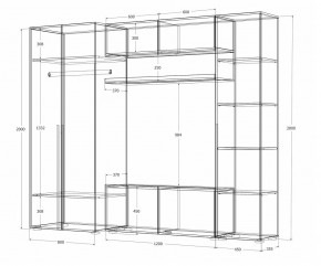 Гостиная Норден (Дуб Крафт белый) в Лесном - lesnoy.ok-mebel.com | фото 4