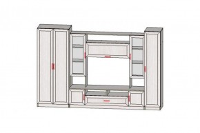 Гостиная ПРАГА-1 Анкор белый в Лесном - lesnoy.ok-mebel.com | фото 2