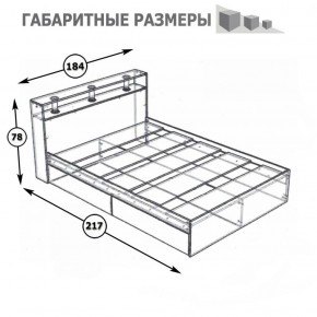 Камелия Кровать 1800, цвет белый, ШхГхВ 183,5х217х78,2 см., сп.м. 1800х2000 мм., без матраса, основание есть в Лесном - lesnoy.ok-mebel.com | фото 4