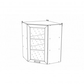 КГ "Агава" ВВУС550 Шкаф навесной угловой h 900 Лиственница темная в Лесном - lesnoy.ok-mebel.com | фото