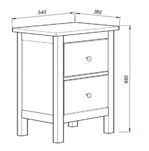 Комод 02 Кантри белый с двумя ящиками в Лесном - lesnoy.ok-mebel.com | фото 3