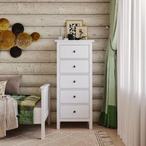 Комод 05 Кантри белый с пятью ящиками в Лесном - lesnoy.ok-mebel.com | фото 4