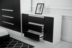 Комод 1200 Парус (Белый/Графит) в Лесном - lesnoy.ok-mebel.com | фото 3