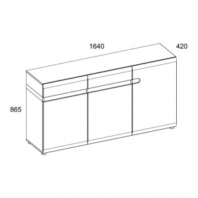 Комод 3D-2S/TYP 40, LINATE ,цвет белый/сонома трюфель в Лесном - lesnoy.ok-mebel.com | фото 2