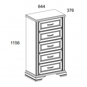 Комод 5S, MONAKO, цвет Сосна винтаж/дуб анкона в Лесном - lesnoy.ok-mebel.com | фото 2