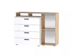 Комод №8 (Дуб Крафт Золотой/Белый) в Лесном - lesnoy.ok-mebel.com | фото 2