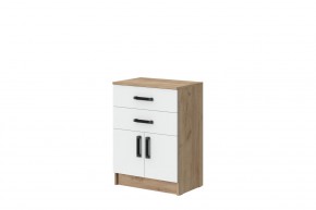 Комод Эконом (Дуб крафт золотой/Белый текстурный) в Лесном - lesnoy.ok-mebel.com | фото