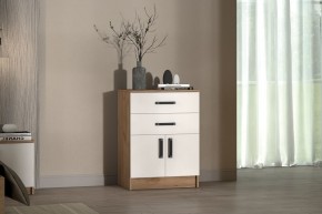 Комод Эконом (Дуб крафт золотой/Белый текстурный) в Лесном - lesnoy.ok-mebel.com | фото 3