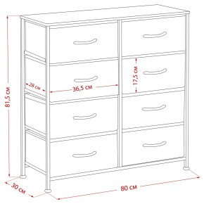 Комод Leset Линкс 8 ящ. (к/з), Каркас Белый, ящики Белые в Лесном - lesnoy.ok-mebel.com | фото 8