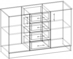 СОФИЯ Комод К1000 2Д (венге/дуб белфорт) в Лесном - lesnoy.ok-mebel.com | фото 3