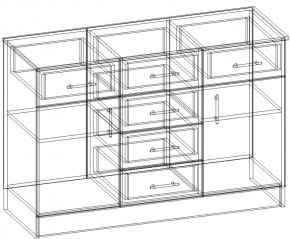 СОФИЯ Комод К1200 2Д (венге/дуб белфорт) в Лесном - lesnoy.ok-mebel.com | фото 3