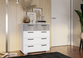 Комод Стандарт-5 NEW (белый/цемент светлый) в Лесном - lesnoy.ok-mebel.com | фото 3