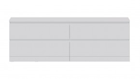 Комод Варма 4Д низкий с четырьмя выдвижными ящиками, цвет белый в Лесном - lesnoy.ok-mebel.com | фото 2