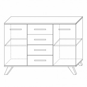 Комодино Вега Скандинавия в Лесном - lesnoy.ok-mebel.com | фото 5