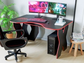 Компьютерный стол КЛ №9.0 (Черный/Красный) в Лесном - lesnoy.ok-mebel.com | фото 3
