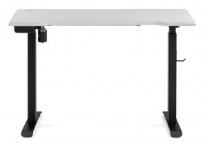 Компьютерный стол Маркос с механизмом подъема 120х75х75 белая шагрень / черный в Лесном - lesnoy.ok-mebel.com | фото 3