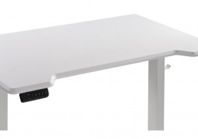 Компьютерный стол Маркос с механизмом подъема 120х75х75 белый / шагрень белая в Лесном - lesnoy.ok-mebel.com | фото 6