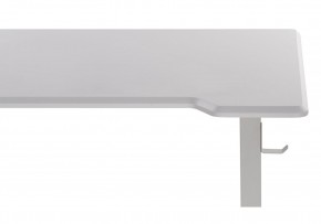Компьютерный стол Маркос с механизмом подъема 120х75х75 белый / шагрень белая в Лесном - lesnoy.ok-mebel.com | фото 8