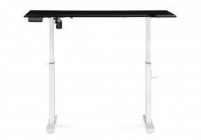 Компьютерный стол Маркос с механизмом подъема 140х80х75 черная шагрень / белый в Лесном - lesnoy.ok-mebel.com | фото 4