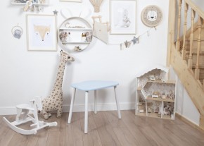 Комплект детский стол ОБЛАЧКО и стул МИШКА ROLTI Baby (голубая столешница/голубое сиденье/белые ножки) в Лесном - lesnoy.ok-mebel.com | фото 5