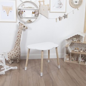 Комплект детский стол ОБЛАЧКО и стул ОБЛАЧКО ROLTI Baby (белая столешница/белое сиденье/береза ножки) в Лесном - lesnoy.ok-mebel.com | фото
