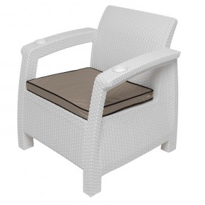 Комплект на балкон Yalta Premium Balcony Set (Ялта) белый (+подушки под спину) в Лесном - lesnoy.ok-mebel.com | фото 6