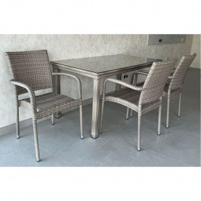 Комплект плетеной мебели T256C/Y376C-W85 Latte (4+1) + подушки на стульях в Лесном - lesnoy.ok-mebel.com | фото 2