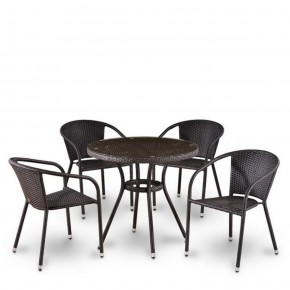 Комплект плетеной мебели T282ANT/Y137C-W53 Brown (4+1) в Лесном - lesnoy.ok-mebel.com | фото