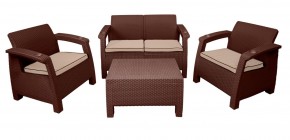 Комплект уличной мебели Yalta Premium Terrace Set (Ялта) шоколадый (+подушки под спину) в Лесном - lesnoy.ok-mebel.com | фото 1