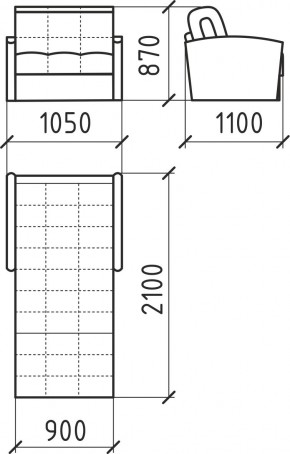 КОРАЛЛ 2 Кресло-кровать КР/КР в Лесном - lesnoy.ok-mebel.com | фото 3