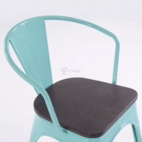 Кресло Barneo N-245 Tolix style Wood  (RAL6027 бирюзовый) в Лесном - lesnoy.ok-mebel.com | фото 2