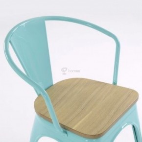 Кресло Barneo N-245 Tolix style Wood  (RAL6027 бирюзовый) в Лесном - lesnoy.ok-mebel.com | фото 3