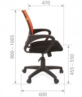 Кресло для оператора CHAIRMAN 696 black (ткань TW-11/сетка TW-69) в Лесном - lesnoy.ok-mebel.com | фото 5