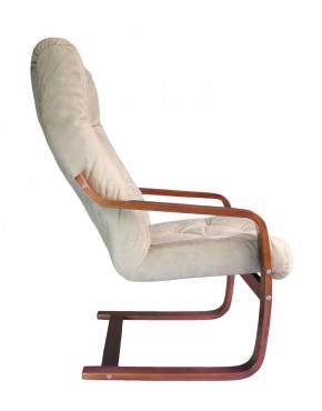 Кресло для отдыха (пружинка) Магнат 102-З-КР замша КРЕМ в Лесном - lesnoy.ok-mebel.com | фото 2
