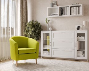 Кресло для отдыха Тунне жёлто-зелёное, ткань рогожка в Лесном - lesnoy.ok-mebel.com | фото 3