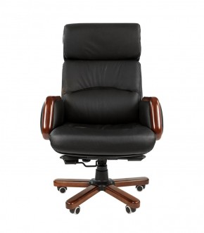Кресло для руководителя CHAIRMAN 417 (Натуральная кожа) Черное в Лесном - lesnoy.ok-mebel.com | фото 2